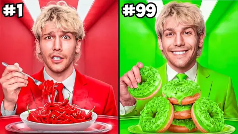 A 24-Hour Food Challenge: Eating Only Red or Green Items