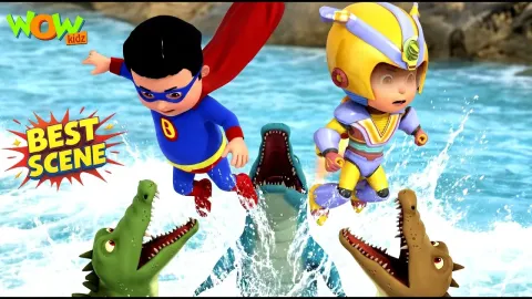 Vir the Robot Boy Faces Crocodiles in Action-Packed Battle Scenes