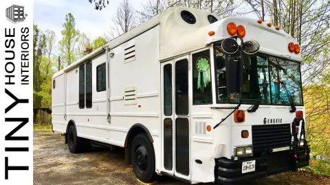 School Bus Transformed Into a Stunning Tiny Home: See the Conversion