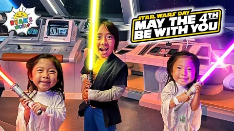 Ryan Celebrates Star Wars Day at Disney World with Jedi Training and Galactic Adventures