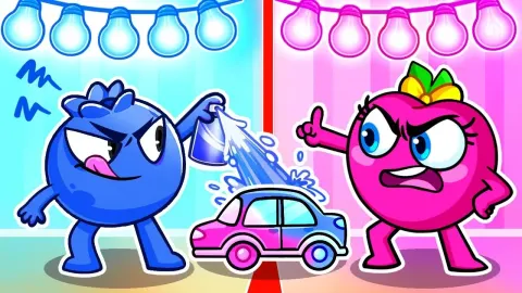 Pink vs Blue Room Decorating Duel: Fun Kids Song About Colors and Friendship