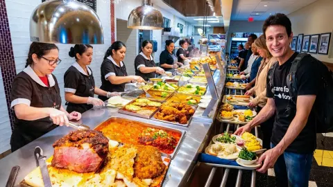 Exploring Houston's Legendary Cafeteria with a 1940s Vibe