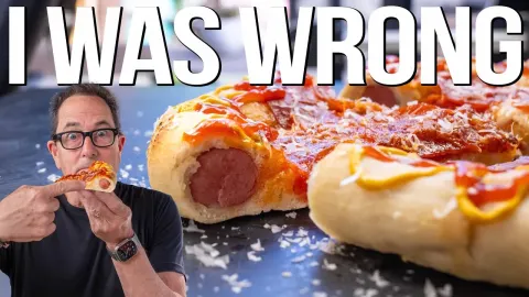 Homemade Pizza with Hot Dog Stuffed Crust Recipe