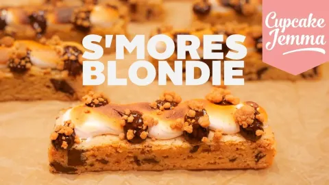 How to Make S'mores Blondies with Torched Marshmallow Topping