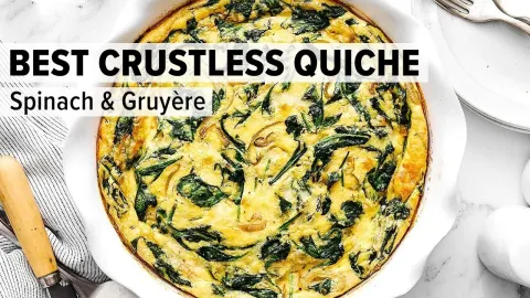 How to Make a Simple Crustless Quiche with Spinach and Gruyère