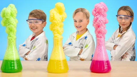 Vlad and Niki Create Giant Bubbles and Magnetic Slime in Fun Science Experiments