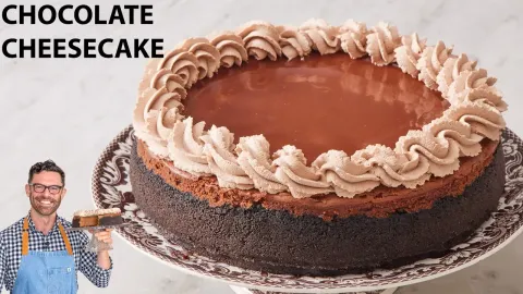 Decadent Chocolate Cheesecake Recipe with Oreo Crust and Ganache Topping