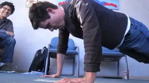 Nick Stanton Wins Push-Up Contest Against David in Charity Challenge