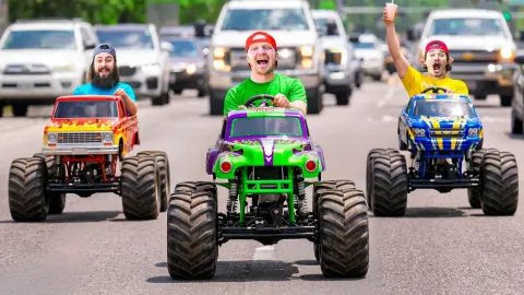 A Day of Monster Truck Adventures and Challenges