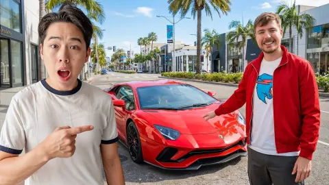 Meeting MrBeast and Driving a Lamborghini