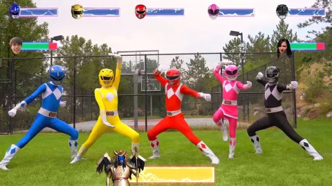 Power Rangers Face Goldar in an Epic Health Bar Battle