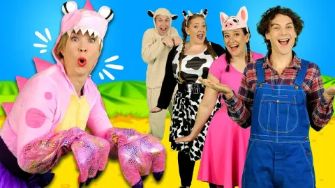 Extended Old MacDonald Nursery Rhyme with Farm Animals and Surprise Characters