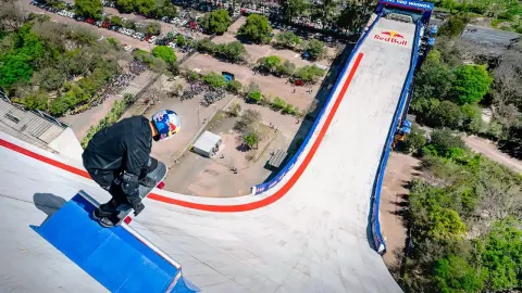 Tony Hawk Attempts the World's Largest Skate Ramp: A 45-Meter Drop