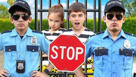 Jason and Alex Learn Traffic Rules While Playing Detective