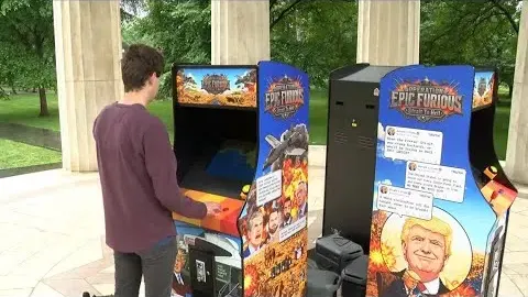 Arcade Game at DC War Memorial Criticizes US Policy on Iran
