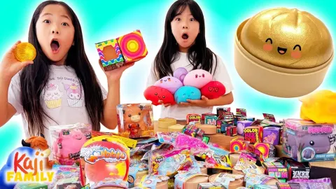 Giant Needoh Surprise Dumpling Haul: Emma and Kate Unbox Squishy Toys