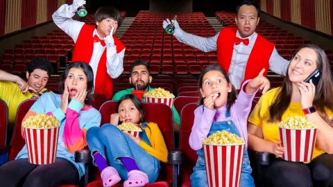 Ellie and Eva's Movie Theater Adventure and Problem-Solving Mission