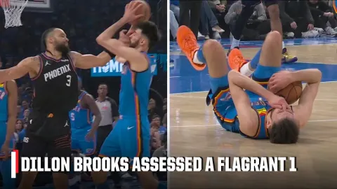 Dillon Brooks Receives Flagrant Foul for Contact with Chet Holmgren in NBA Playoff Game