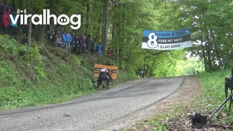 Rally Car Nearly Hits Photographer During Race