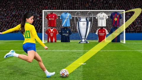 Hit the Shirt, Win the Champions League: Football Challenge with Crazy Penalties