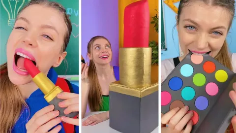 Giant Edible Lipstick and Chocolate Makeup: Fun Candy Creations